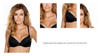 Hladká podprsenka Nipplex Ida - Double Push-Up Čierna 65C 1