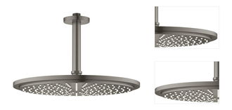 Hlavová sprcha Grohe Rainshower Cosmopolitan Metal vrátane sprchového ramená Brushed Hard Graphite 26067AL0 3