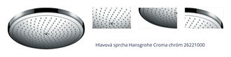 Hlavová sprcha Hansgrohe Croma chróm 26221000 1