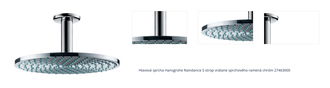 Hlavová sprcha Hansgrohe Raindance S strop vrátane sprchového ramená chróm 27463000 1