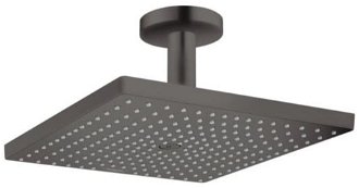 Hlavová sprcha Hansgrohe Raindance strop vrátane sprchového ramená kartáčovaný čierny chróm 26250340