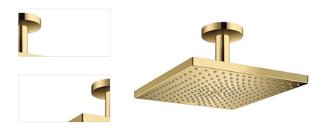 Hlavová sprcha Hansgrohe Raindance strop vrátane sprchového ramená leštený vzhľad zlata 26250990 4