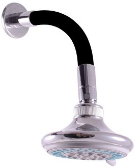 Hlavová sprcha RAV SLEZÁK vrátane sprchového ramená čierna / chróm SK0052C