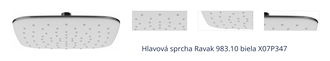 Hlavová sprcha Ravak 983.10 biela X07P347 1