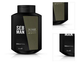 Hĺbkovo čistiaci šampón proti lupinám Sebastian Professional Seb Man The Purist Shampoo - 250 ml (SB6300.250) + darček zadarmo 3