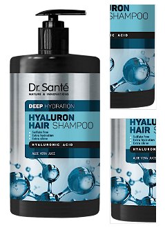 Hĺbkovo hydratačný šampón Dr. Santé Hyaluron Hair - 1000 ml + darček zadarmo 3