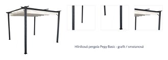Hliníková pergola Pepy Basic - grafit / smotanová 1