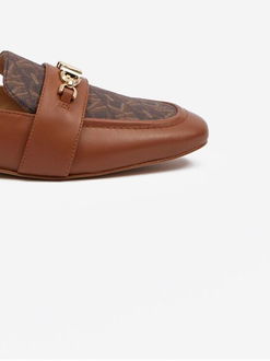 Hnedé dámske kožené mokasíny Michael Kors Tiffanie Loafer 9