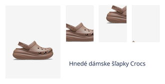 Hnedé dámske šľapky Crocs 1