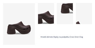 Hnedé dámske šľapky na podpätku Crocs Siren Clog 1