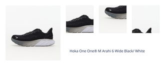 Hoka One One® M Arahi 6 Wide Black/ White 1