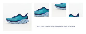 Hoka One One® M Clifton 8 Bellwether Blue/ Scuba Blue 1