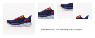 Hoka One One® M Clifton 9 Bellwether Blue/ Dazzling Blue 1