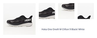 Hoka One One® M Clifton 9 Black/ White 1