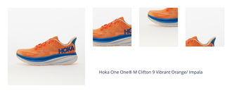 Hoka One One® M Clifton 9 Vibrant Orange/ Impala 1