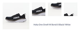 Hoka One One® W Bondi 8 Black/ White 1