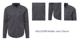 HOLLISTER Košeľa  sivá / čierna 1