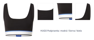 HUGO Podprsenka  modrá / čierna / biela 1