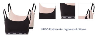 HUGO Podprsenka  orgovánová / čierna 1