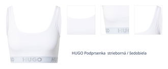 HUGO Podprsenka  strieborná / šedobiela 1