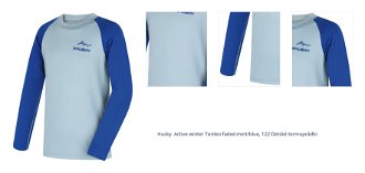 Husky  Active winter Tombo faded mint/blue, 122 Detské termoprádlo 1