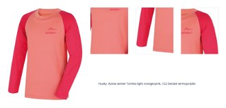 Husky  Active winter Tombo light orange/pink, 122 Detské termoprádlo 1