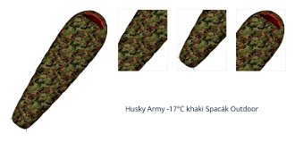 Husky Army -17°C khaki Spacák Outdoor 1