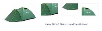 Husky  Bizon 3 Plus sv. zelená Stan Outdoor 1