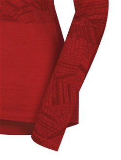 Husky  Dámske tričko s dlhým rukávom červená, S Merino termoprádlo 9