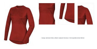Husky  Dámske tričko s dlhým rukávom červená, S Termoprádlo Active Winter 1