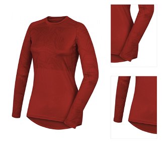 Husky  Dámske tričko s dlhým rukávom červená, S Termoprádlo Active Winter 3