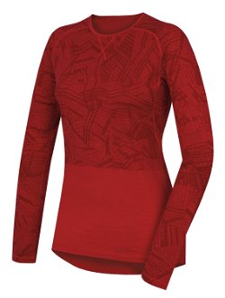 Husky  Dámske tričko s dlhým rukávom červená, XL Merino termoprádlo 2
