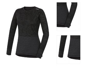 Husky  Dámske tričko s dlhým rukávom čierna, XL Merino termoprádlo 3