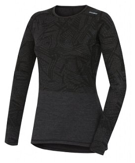 Husky  Dámske tričko s dlhým rukávom čierna, XL Merino termoprádlo 2