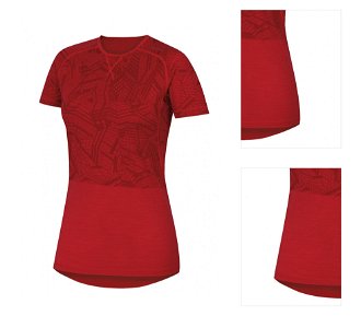 Husky  Dámske tričko s krátkym rukávom červená, L Merino termoprádlo 3