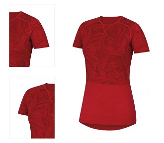 Husky  Dámske tričko s krátkym rukávom červená, XL Merino termoprádlo 4