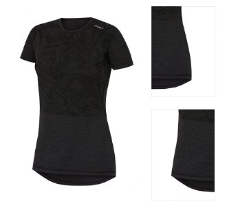 Husky  Dámske tričko s krátkym rukávom čierna, XL Merino termoprádlo 3