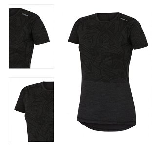 Husky  Dámske tričko s krátkym rukávom čierna, XL Merino termoprádlo 4