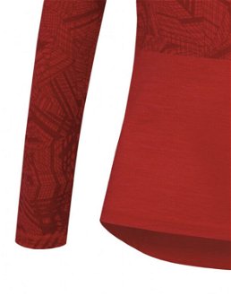 Husky  Dámsky rolák so zipsom ku krku červená, XL Merino termoprádlo 8