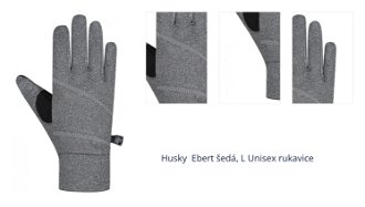 Husky  Ebert šedá, L Unisex rukavice 1