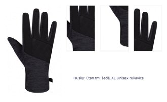 Husky  Etan tm. šedá, XL Unisex rukavice 1