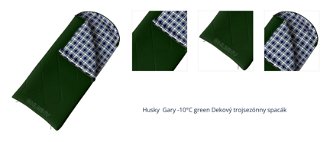Husky  Gary -10°C green Dekový trojsezónny spacák 1