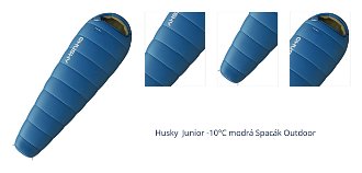 Husky  Junior -10°C modrá Syntetický trojsezónny detský spací vak 1