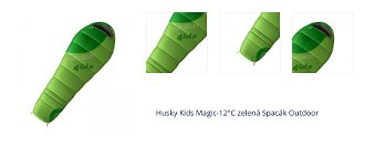 Husky Kids Magic-15°C zelená Syntetický trojsezónny detský spací vak 1