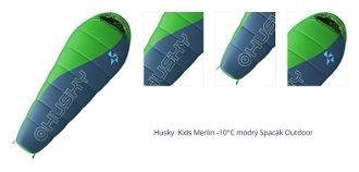 Husky  Kids Merlin -10°C modrý Spacák Outdoor 1