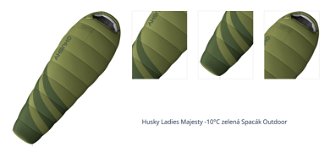 Husky Ladies Majesty -10°C zelená Syntetický trojsezónny dámsky spací vak 1