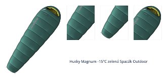 Husky Magnum -15°C zelená Syntetický zimný spací vak 1