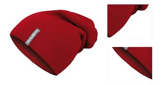 Husky  Merhat 2 červená, L-XL Pánska merino čiapka 3