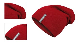 Husky  Merhat 2 červená, L-XL Pánska merino čiapka 4