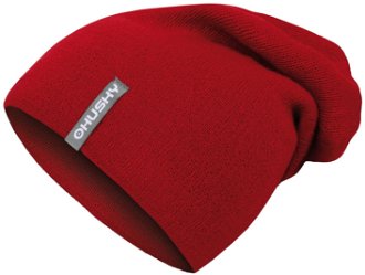 Husky  Merhat 2 červená, L-XL Pánska merino čiapka